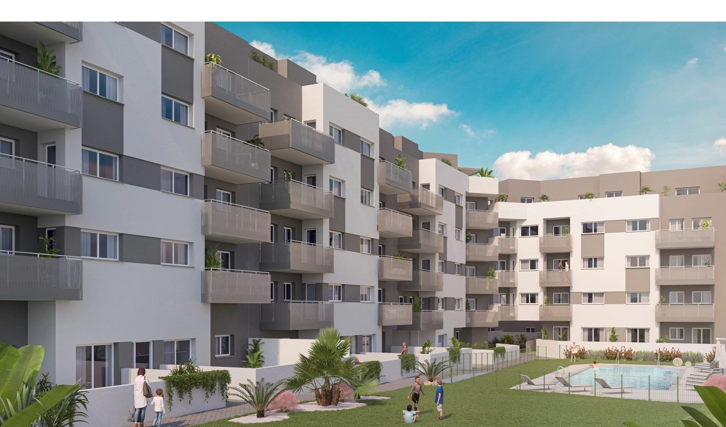 De gemeenschappelijke tuinen en het zoutwaterzwembad bieden een perfecte ontsnapping voor bewoners.