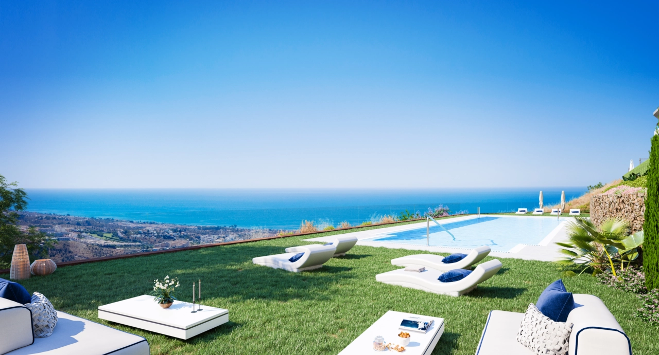 Ontspan bij het zwembad in een prachtige omgeving met panoramisch uitzicht.