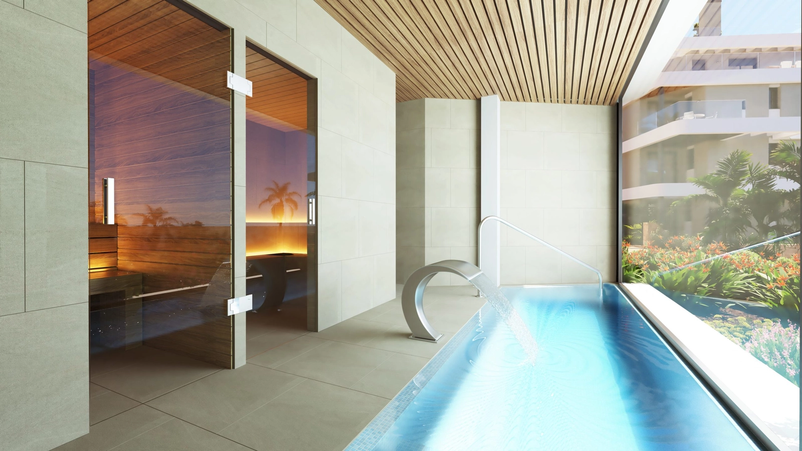 Ontspan en verjong in de exclusieve bewonersspa met sauna.