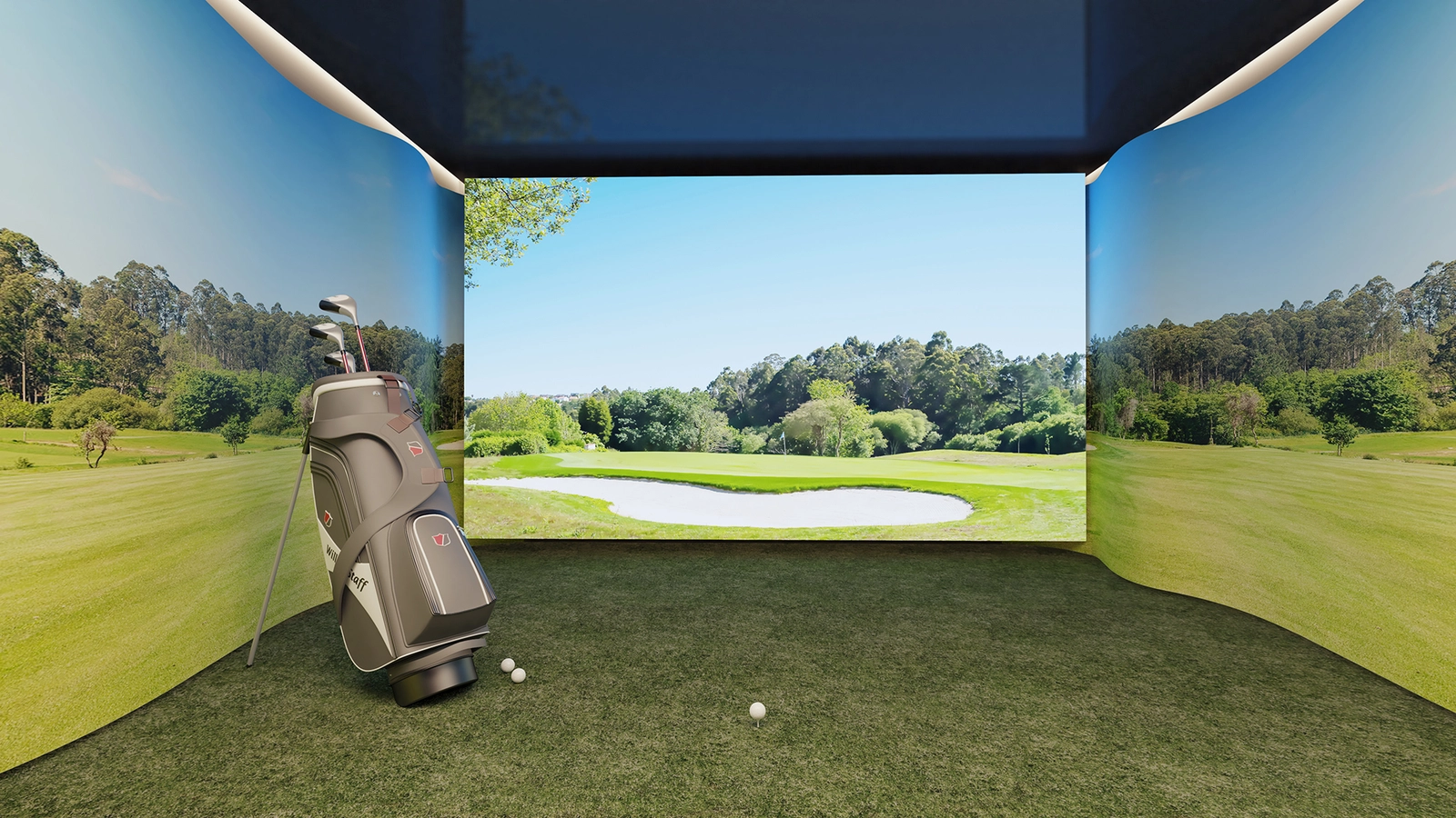 Perfectioneer uw swing het hele jaar door in de indoor golfsimulator.