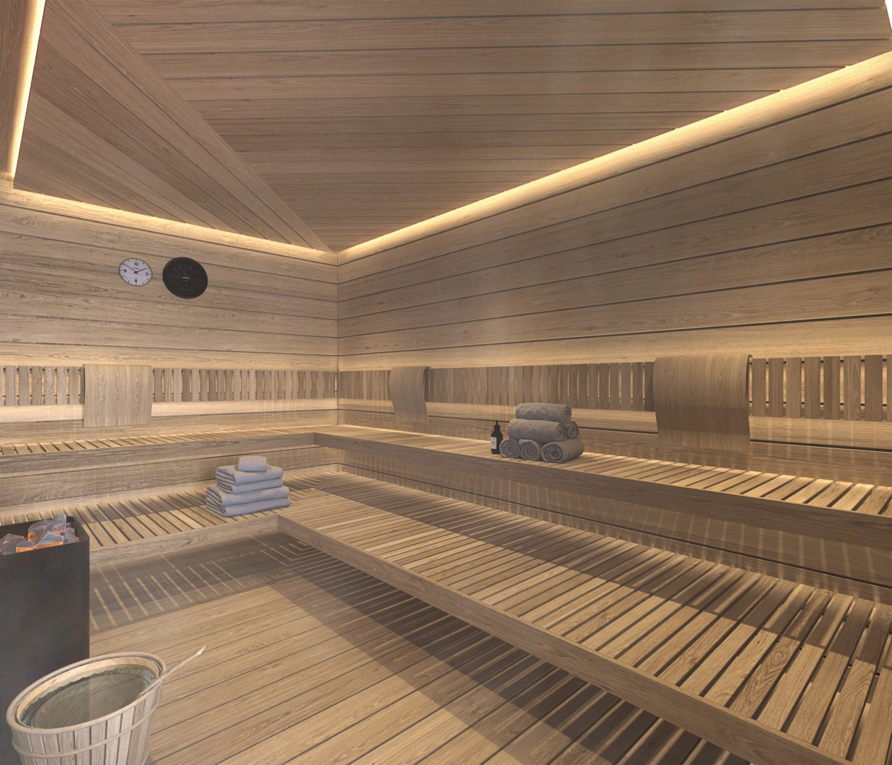 Kom tot rust en verjong in de residentiële spa, compleet met een prachtig ontworpen sauna en Turks bad.