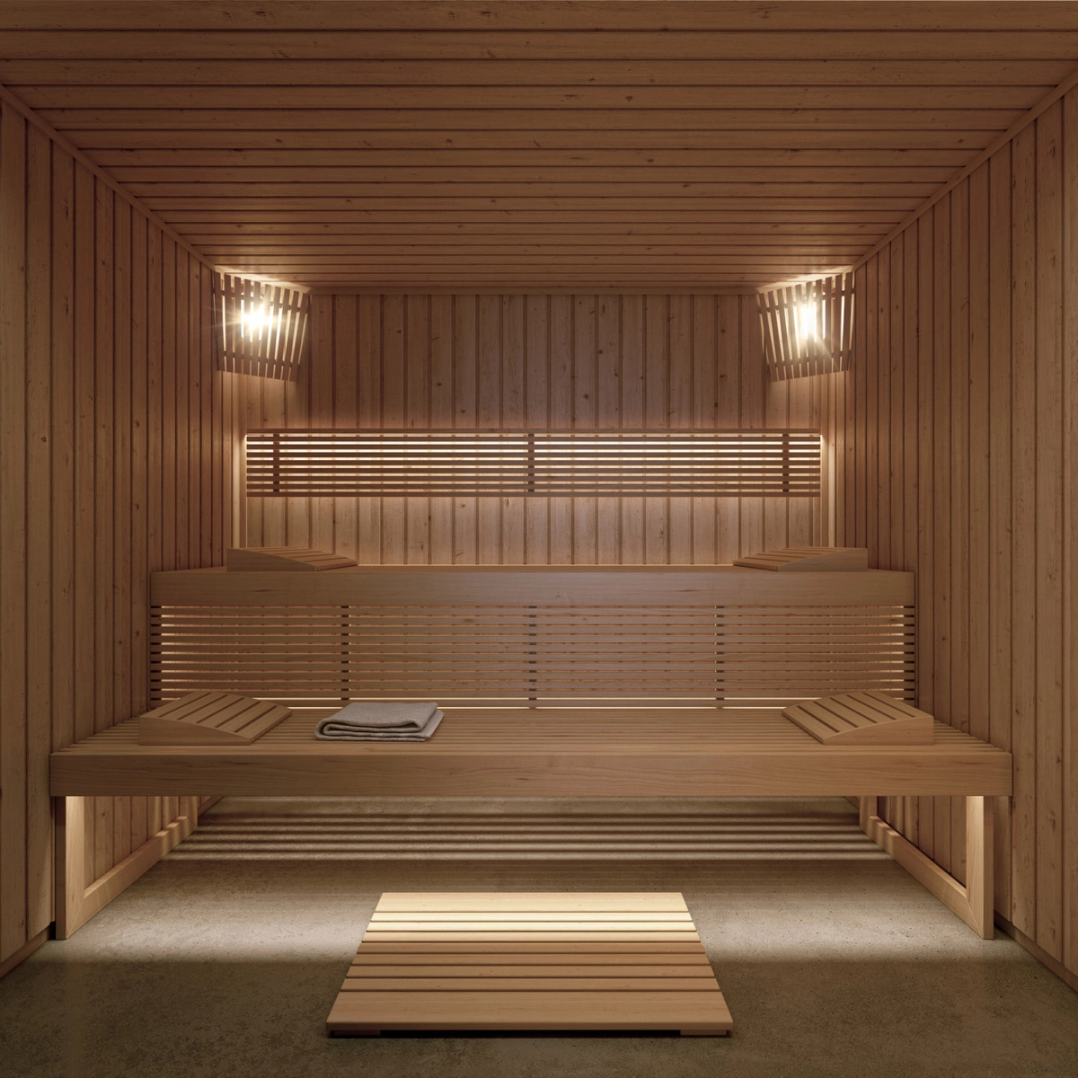 Ontspan en kom tot rust in de privé sauna met houten lambrisering van de gemeenschap.