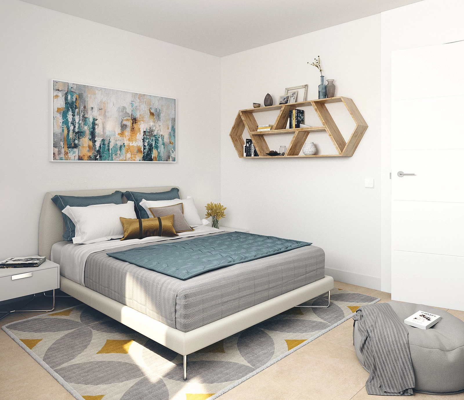 Een comfortabele en stijlvolle tweede slaapkamer, perfect voor familie of gasten.