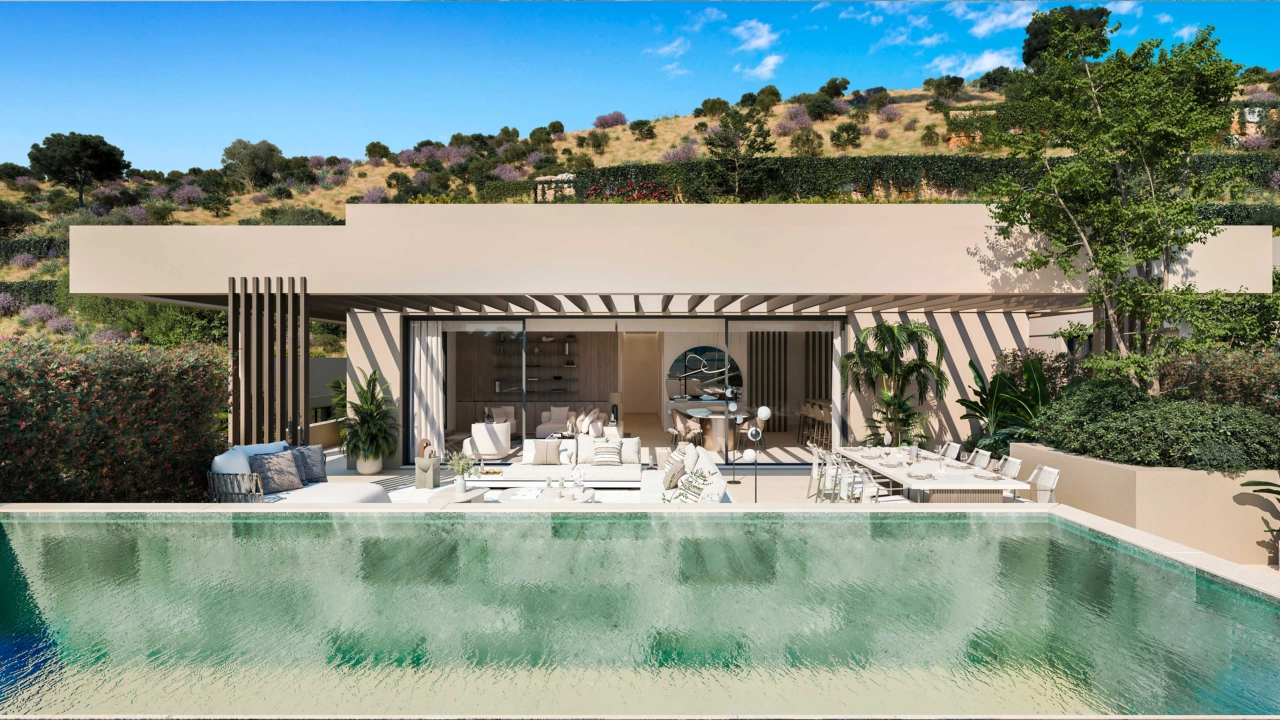 Elke woning beschikt over een privé terras en een optioneel zwembad, waardoor uw persoonlijke oase wordt gecreëerd.