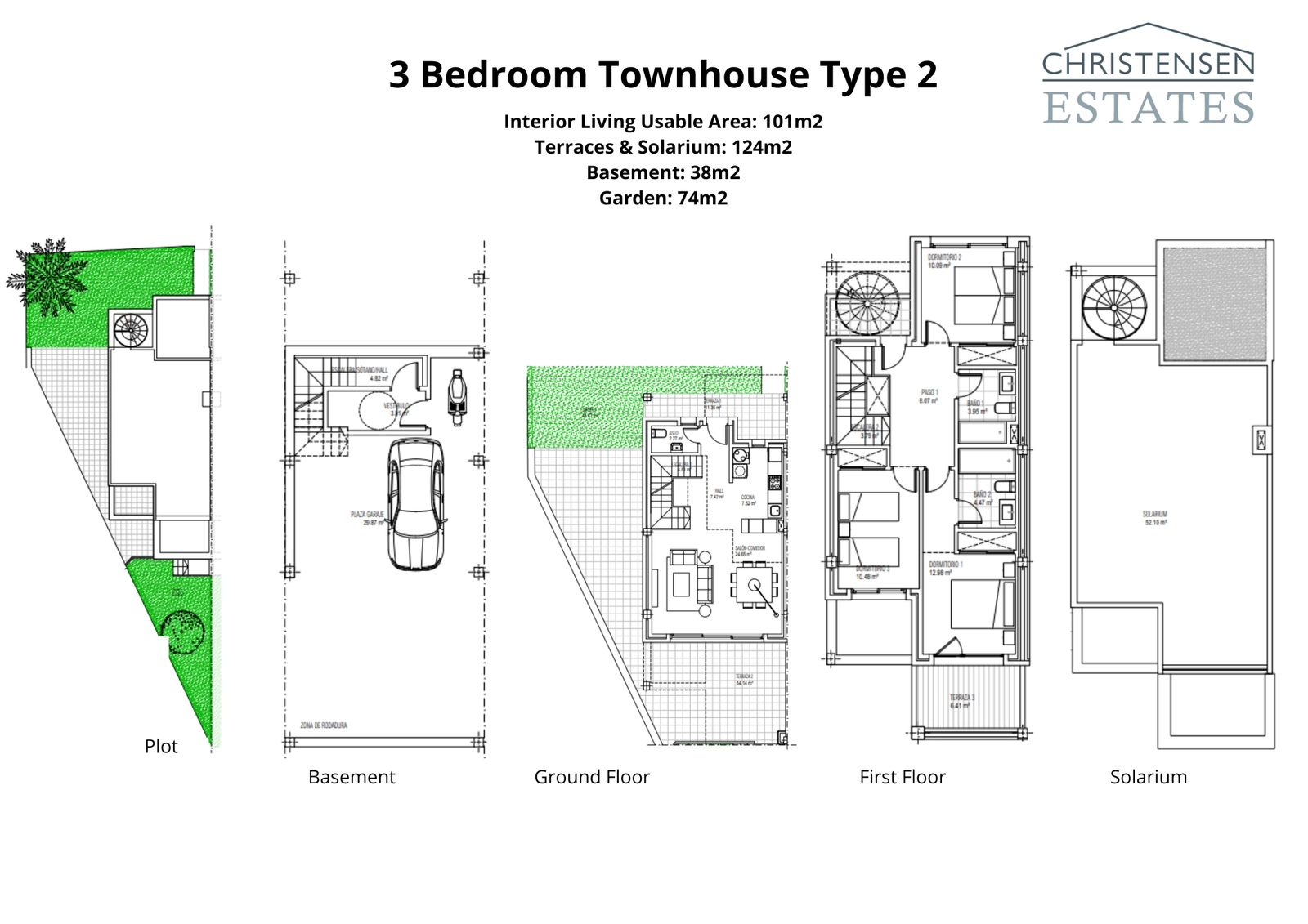 Deze Type 2 indeling met drie slaapkamers biedt een intelligente ruimteverdeling, met uitgebreide terrassen en een solarium om optimaal te genieten van het klimaat van de Costa del Sol.