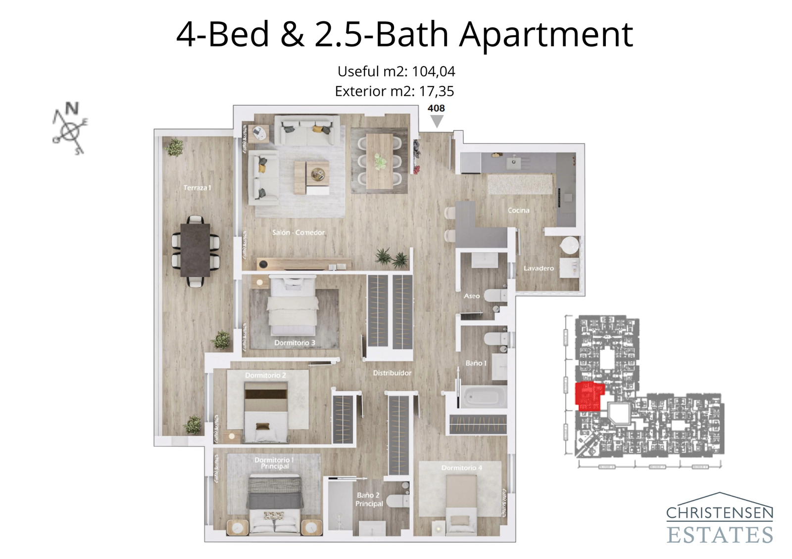 Deze ruime residentie met vier slaapkamers beschikt over een praktische indeling met een extra gastentoilet, wat het comfort en gemak verhoogt.