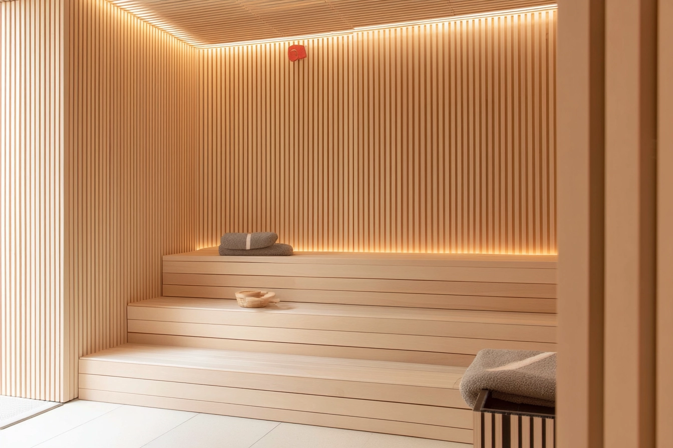 Ontspan en verjong uzelf in de privésauna, onderdeel van de uitgebreide wellnessfaciliteiten.