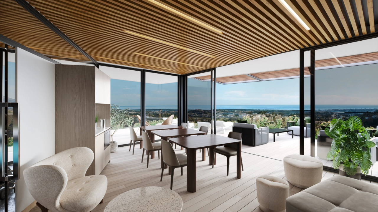 Een stijlvolle co-workingruimte biedt een productieve omgeving voor werk en vergaderingen.