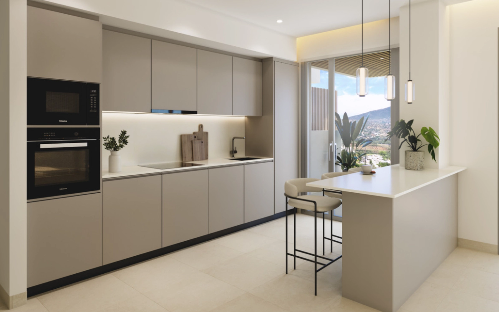 Een elegante en eigentijdse badkamer met hoogwaardige armaturen en een strak, minimalistisch design.