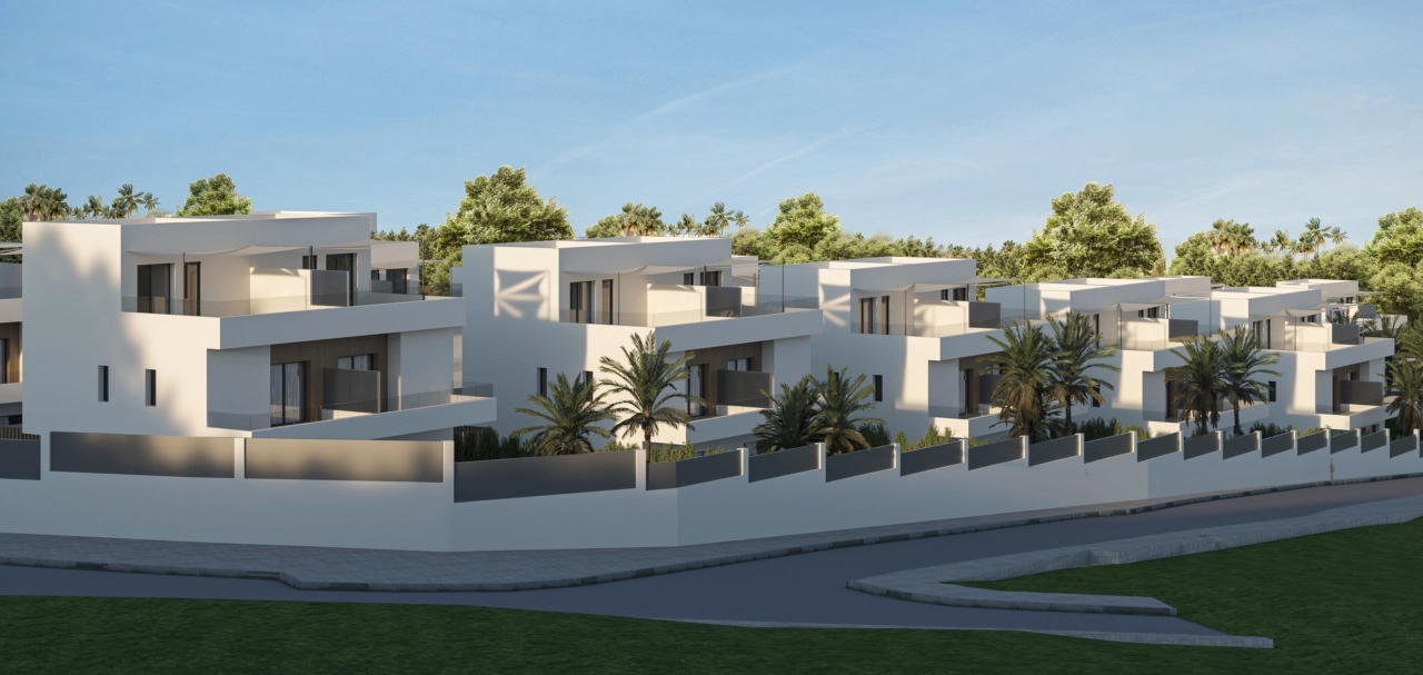 Strakke lijnen en eigentijds design kenmerken deze exclusieve collectie villa's.