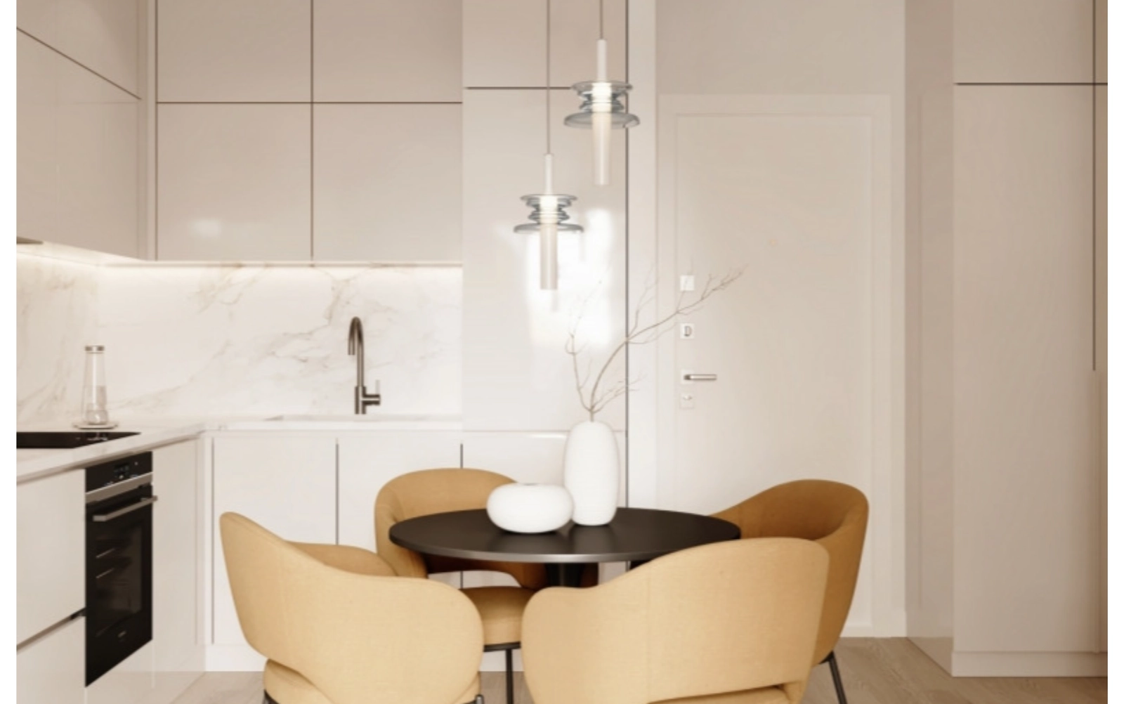 Strakke, volledig uitgeruste keukens met een eigentijds design en hoogwaardige apparatuur voor modern wonen.