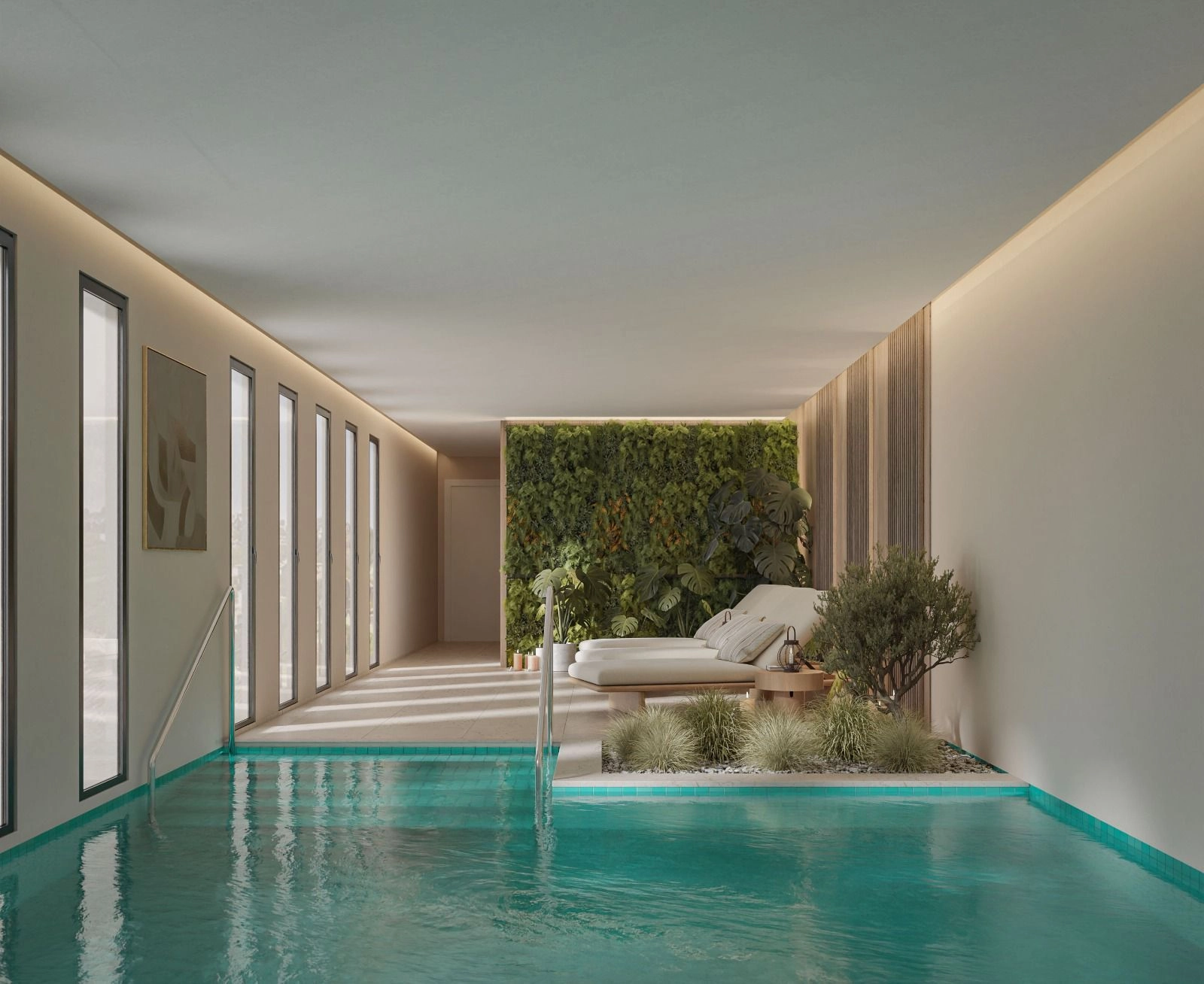 Het exclusieve spa-gedeelte voor bewoners, een perfecte plek voor zelfzorg, ontspanning en welzijn.