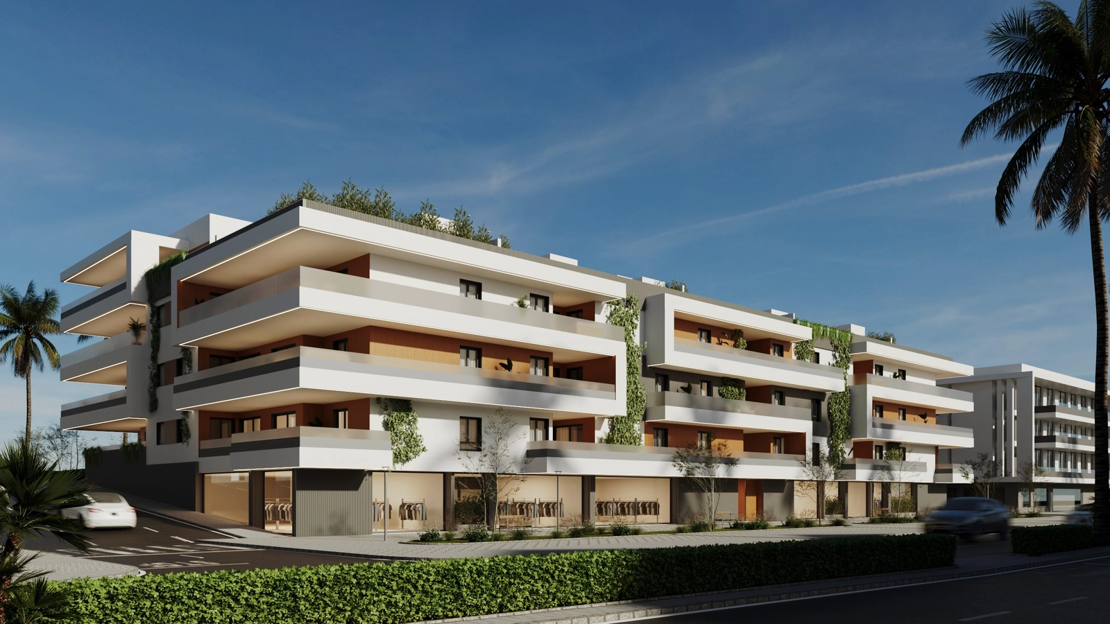 De moderne architectuur van het project valt op in het centrum van San Pedro.