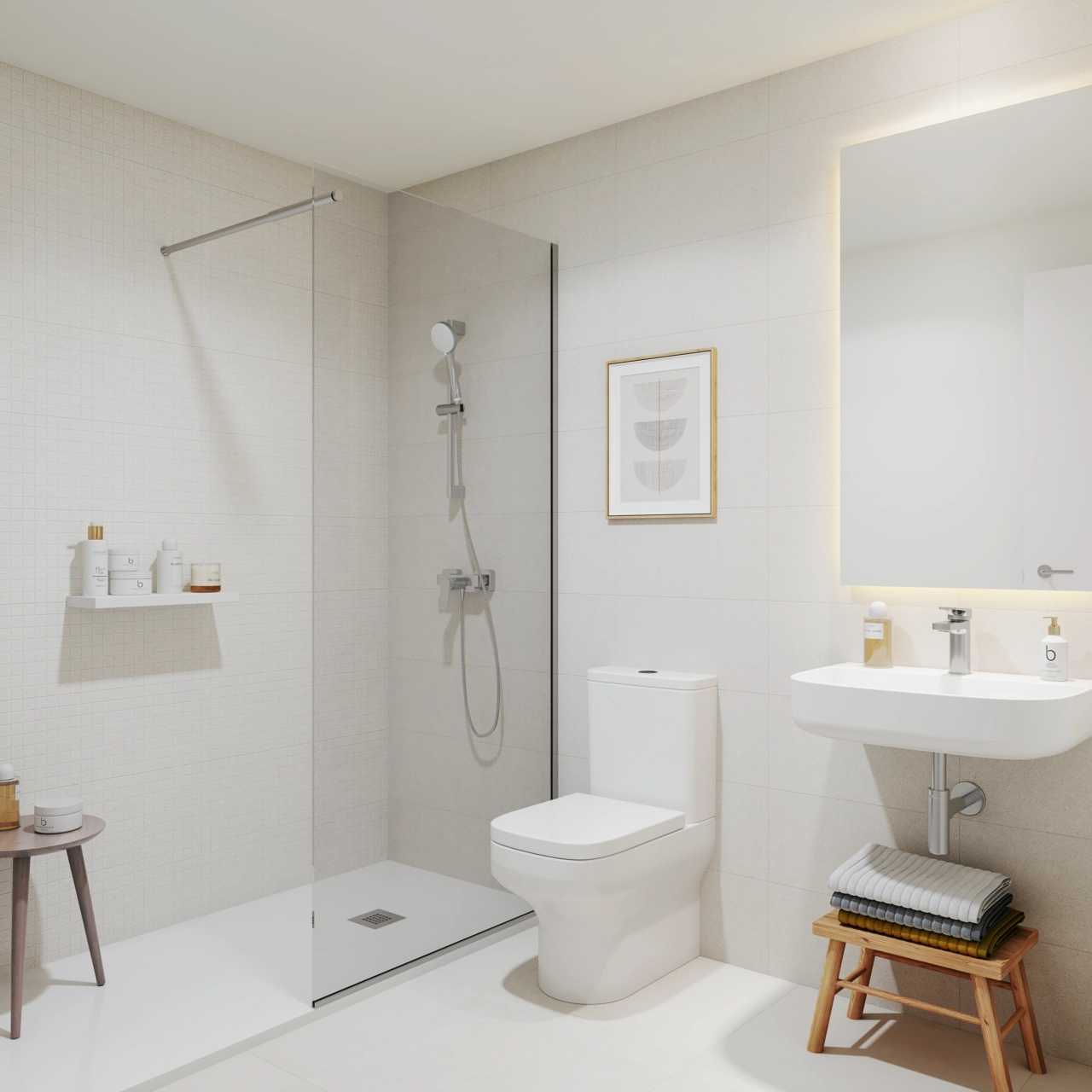 Elegante badkamers met een eigentijds design en hoogwaardige afwerkingen, voor een spa-achtige ervaring thuis.