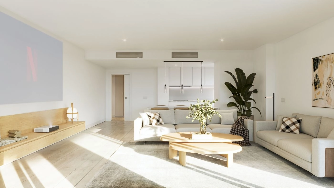 Ruime en lichte woonkamers, ontworpen voor comfort en ontspanning.