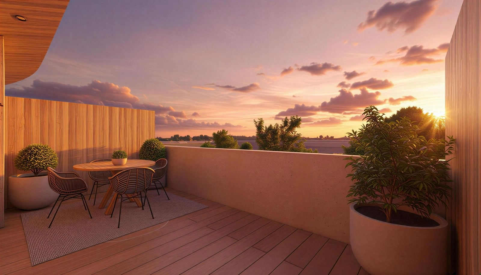 De ruime privéterrassen zijn een natuurlijke verlenging van het interieur, perfect om te genieten van de prachtige zonsondergangen aan de Costa del Sol.