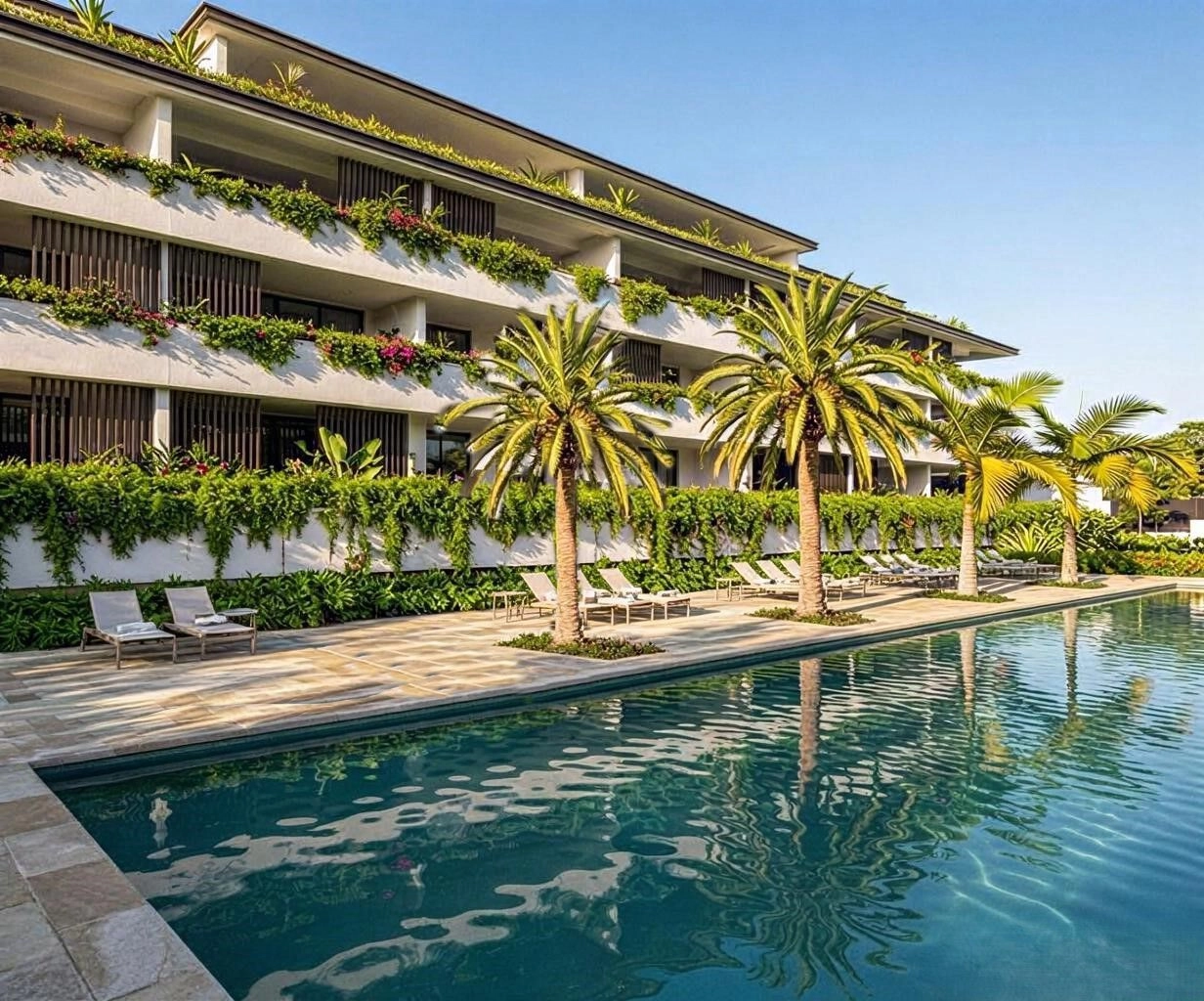 Geniet van de zon van de Costa del Sol vanaf de elegante loungehoek bij het zwembad.