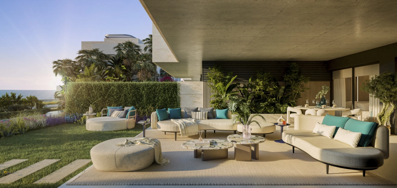 Woningen op de begane grond beschikken over royale terrassen en privétuinen, ideaal voor buitenleven.