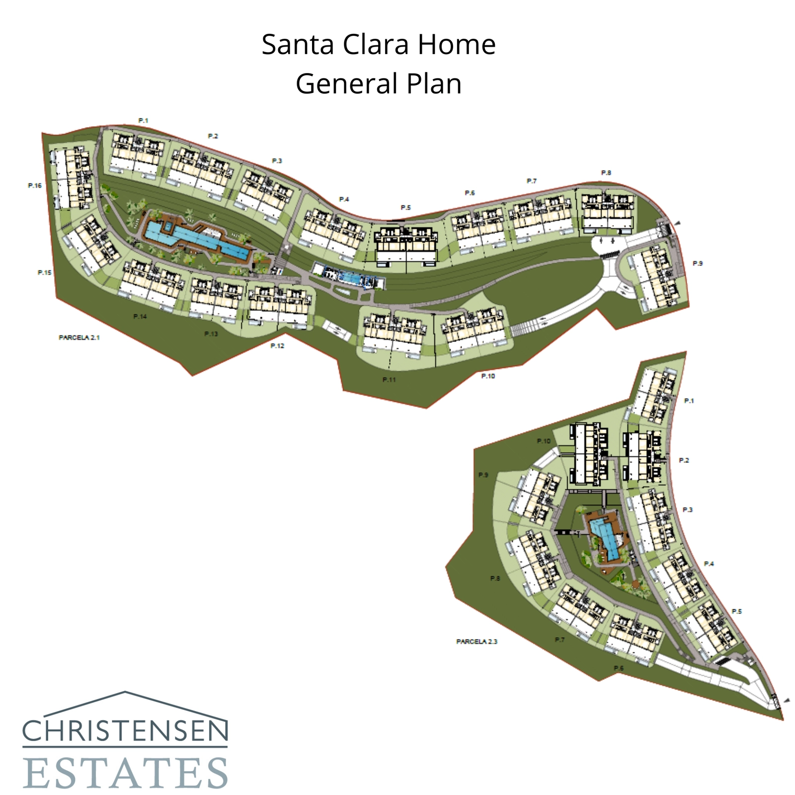 Het locatieplan toont de doordachte indeling van het project, waarbij uitzichten, privacy en groene ruimtes voor alle bewoners worden gemaximaliseerd.