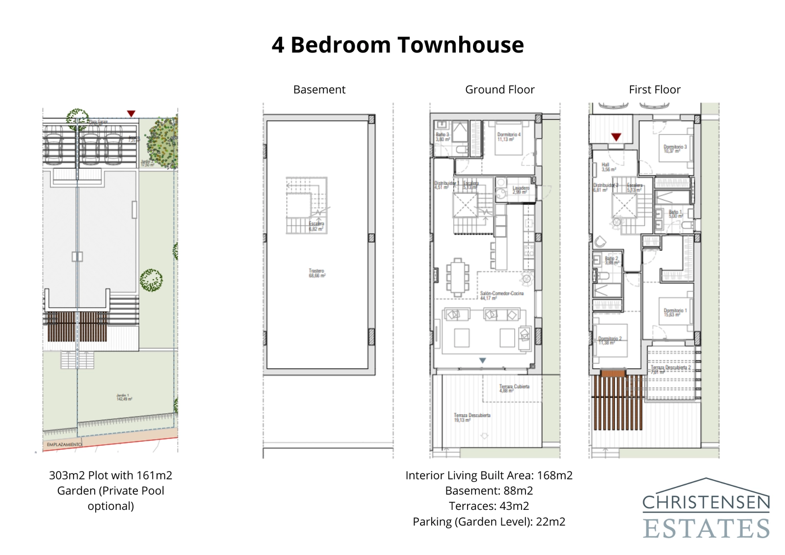 De ruime plattegrond met 4 slaapkamers biedt voldoende ruimte voor familie en gasten, met een groot souterrain, goed geproportioneerde kamers en een uitstekende verbinding met de buitenruimte.