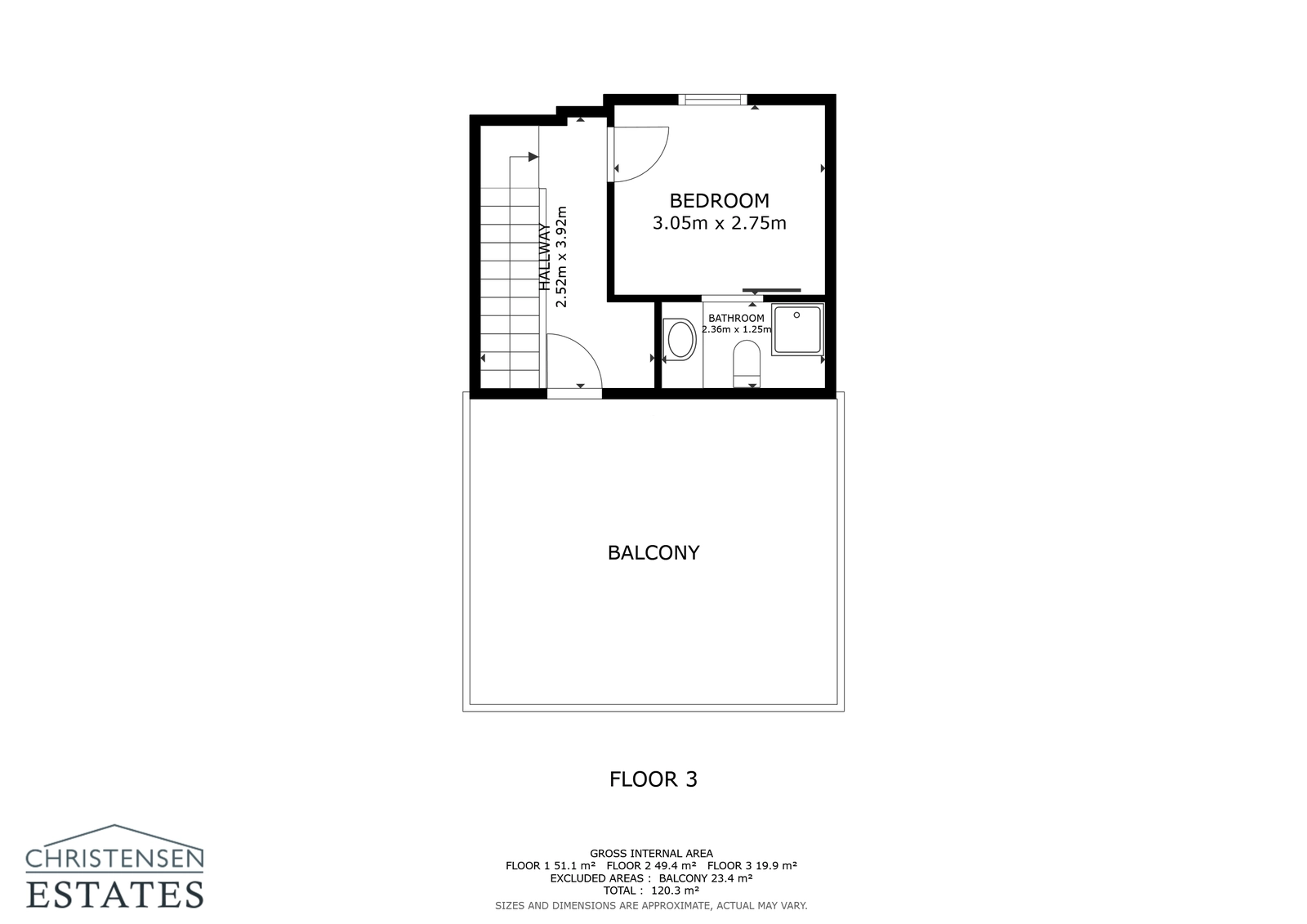 De bovenste verdieping biedt een privé vierde slaapkamer met een en-suite badkamer en directe toegang tot het spectaculaire dakterras.