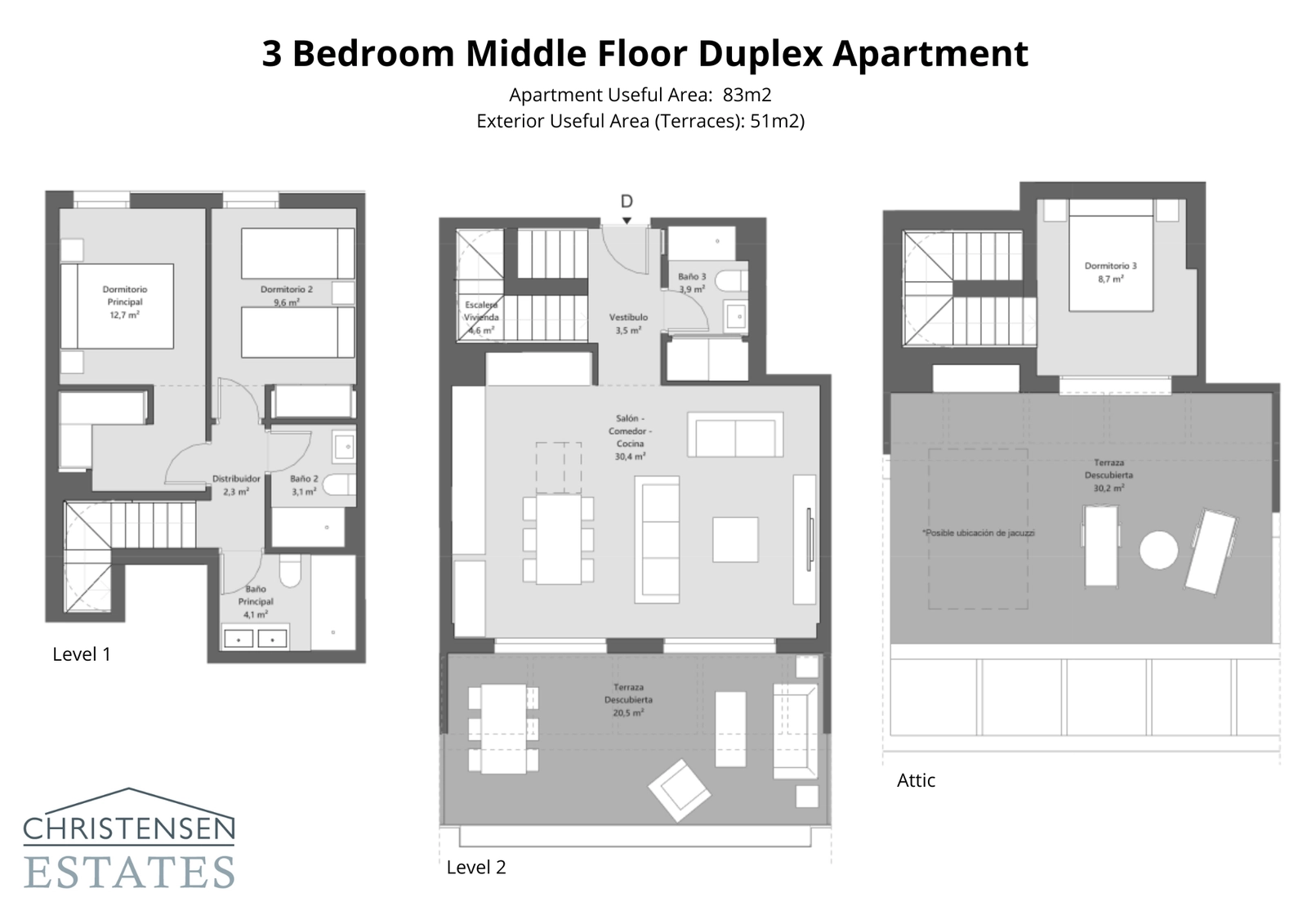 Ontdek het intelligente ontwerp van deze duplex met drie slaapkamers, die meerdere terrassen over twee verdiepingen biedt om zonlicht en uitzicht op de Costa del Sol te maximaliseren.