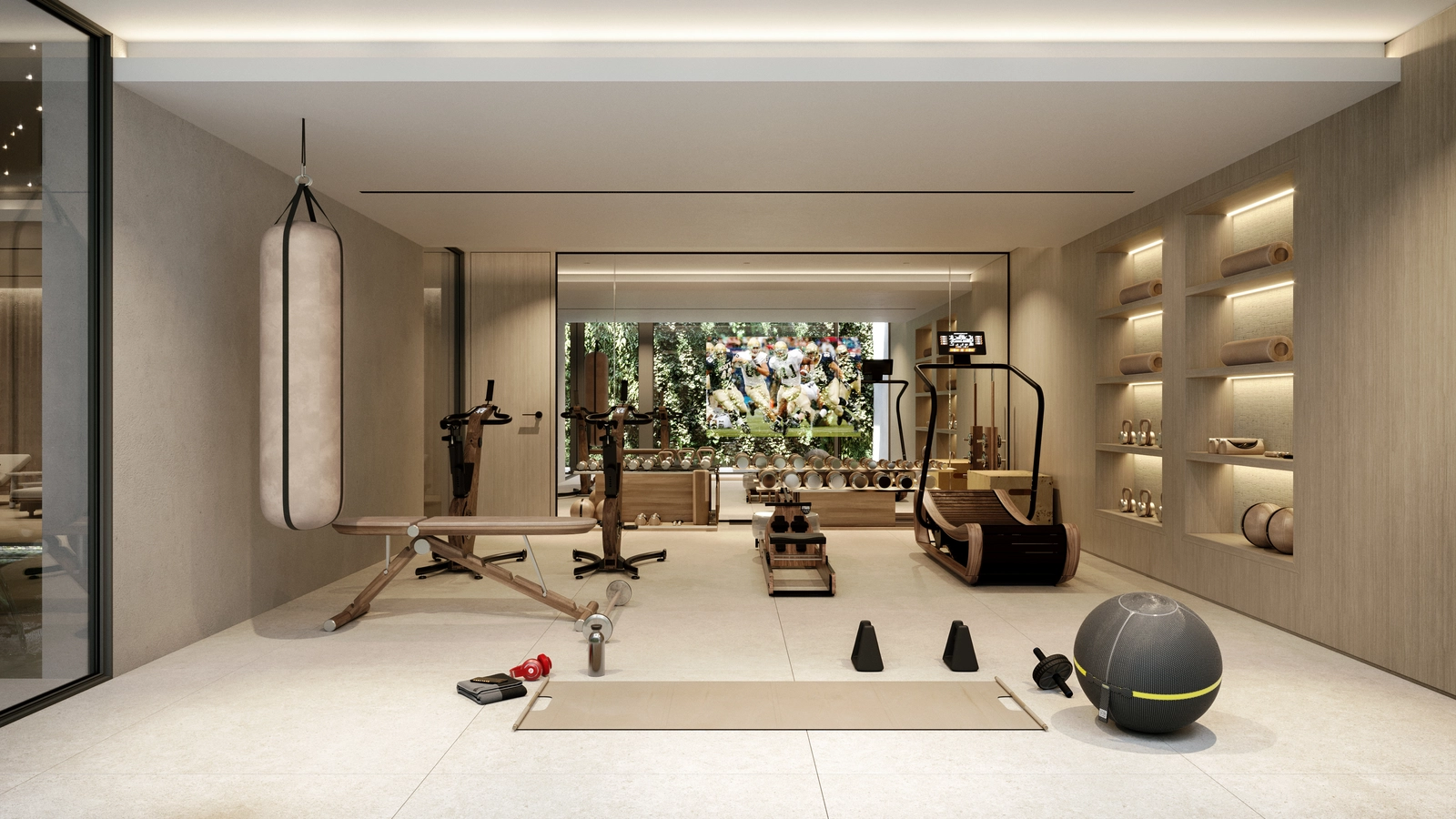 Blijf actief in de volledig uitgeruste, state-of-the-art fitnessruimte voor bewoners.