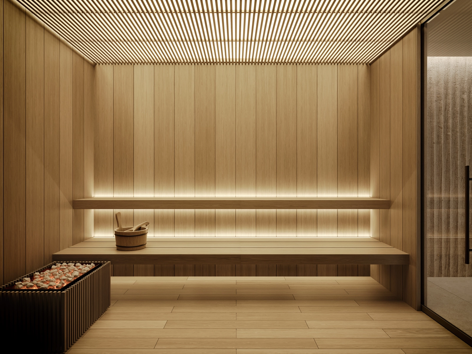 Een rustgevende sauna biedt de perfecte ruimte om te ontspannen en te verjongen.