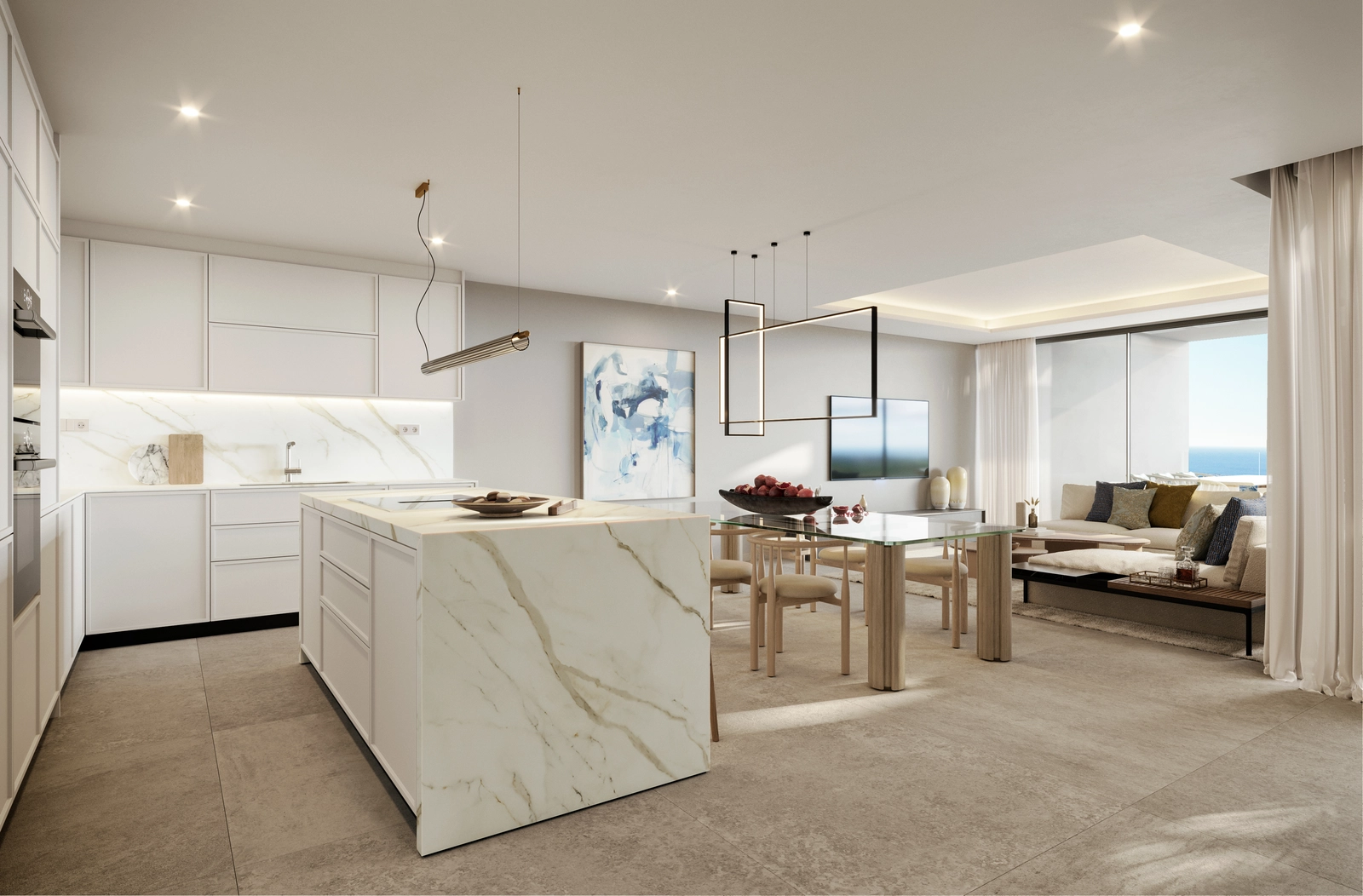 Strakke, minimalistische keukens zijn ontworpen voor zowel moderne functionaliteit als stijl.