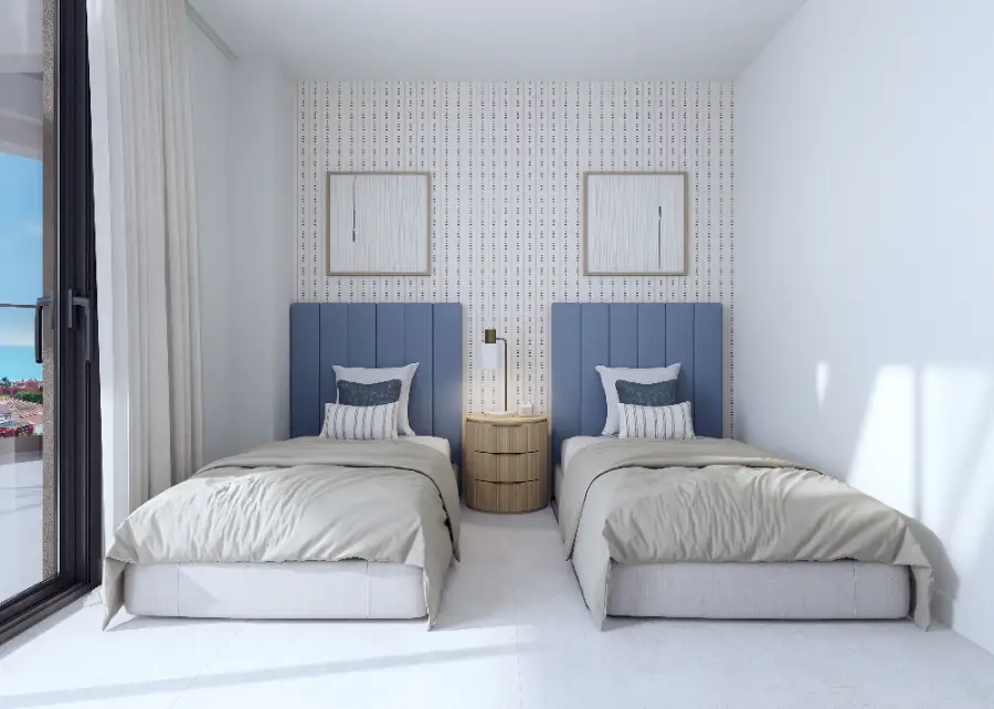 Een comfortabele en lichte logeerkamer, die een gastvrije ruimte biedt voor familie en vrienden.