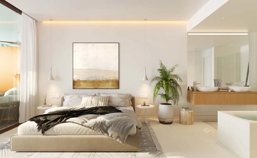 Elke slaapkamer is ontworpen met comfort en elegantie in gedachten, en biedt een perfecte ruimte om te rusten en te ontspannen.