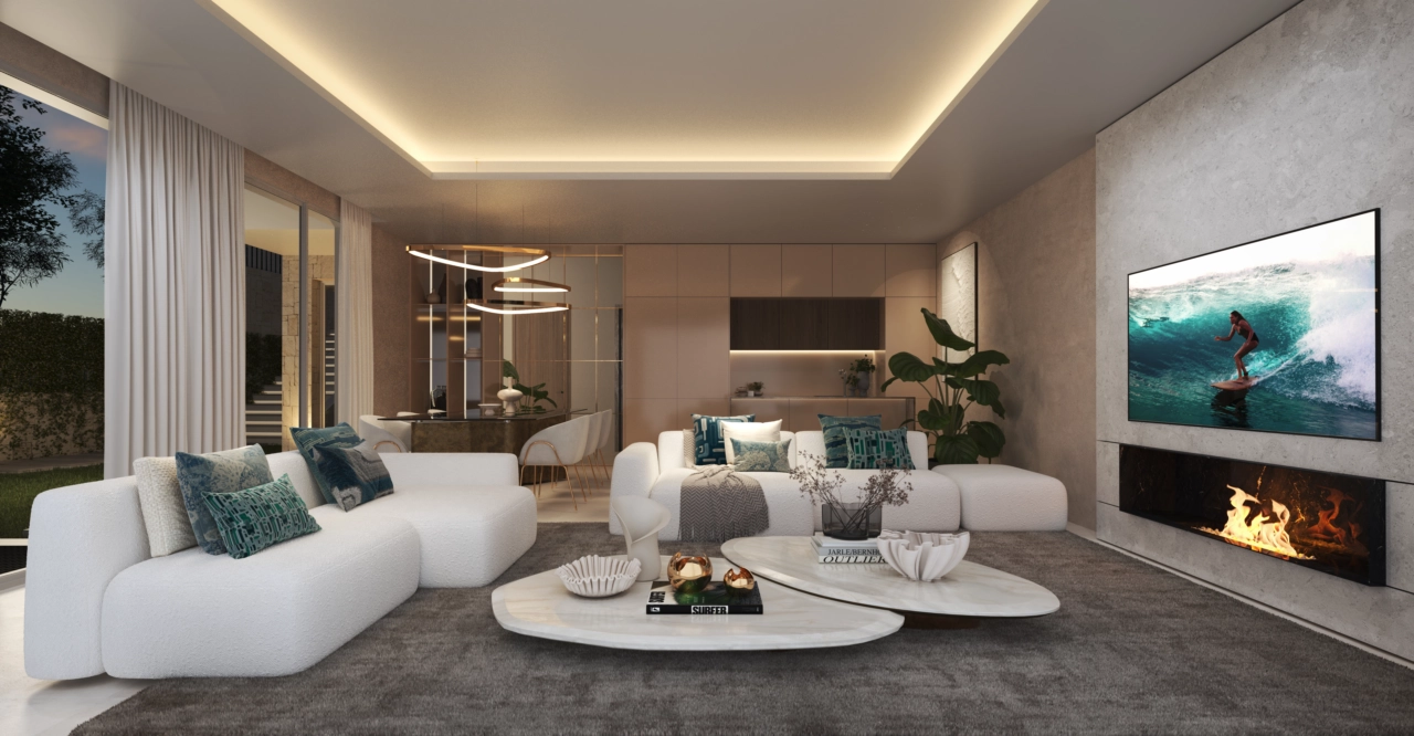 Elegante interieurs met hoogwaardige afwerkingen, ontworpen voor modern comfort.